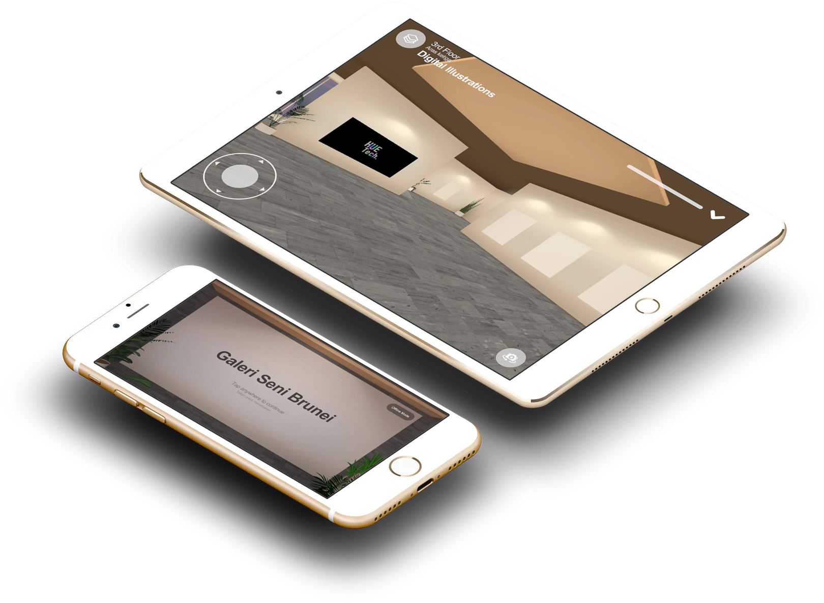 Galeri seni app preview on mobile devices